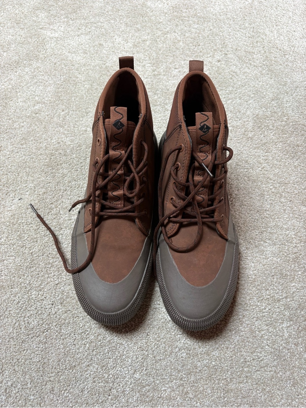 Sperry Men's Two-Tone Brown High-Top Lace-Up Sneakers